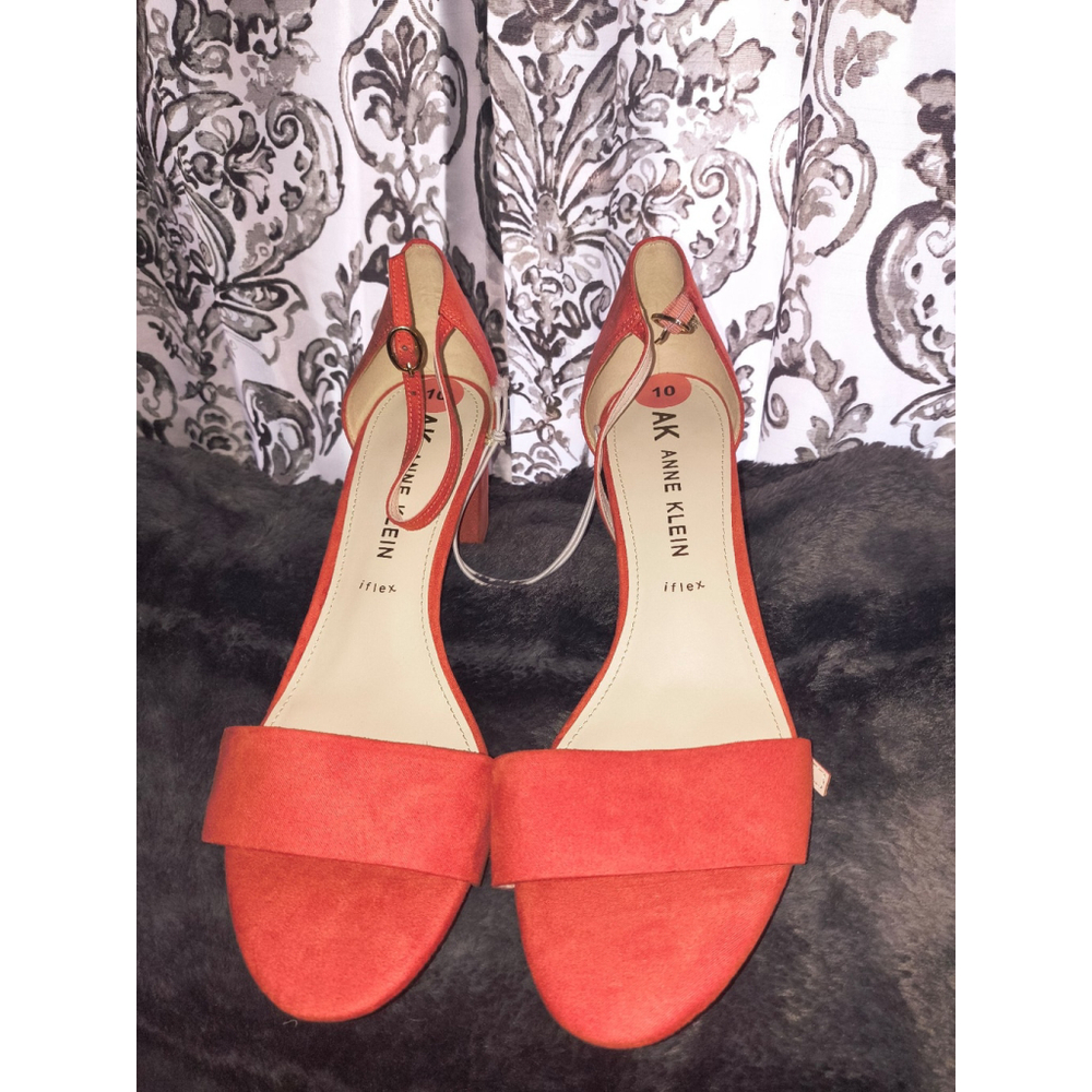 Anne Klein Papillon Coral Peep Toe Slingback Heels